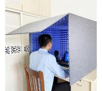 Estudio de grabación vocal portátil, Cabina vocal portátil, equipo de grabación sonido, micrófono espuma tipo cubo, ideal for estudio música, dormitorio y hogar(Blue)