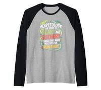 Estudio de Herpetología Scary Slithery Criaturas Amante de los Reptiles Camiseta Manga Raglan
