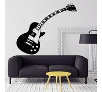Estudio de música de guitarra negra Decoración de pegatinas Club Tienda Habitación infantil Decoración de aplique