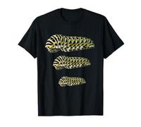 Estudio de Oruga Cola de Golondrina Negra Papilio Polyxenes Larva Camiseta