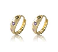 Estudio de pendientes minimalistas de aro para el aniversario de la fiesta de las mujeres