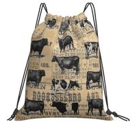 Estudio De Vacas De 1896 Sobre El Antiguo Almanaque Del Condado De Lancaster Hombres Mujer Cordón Bolsa Práctico Mochila Con Cordón Cómodo Gym Sack Para Playa Deporte Deportivo