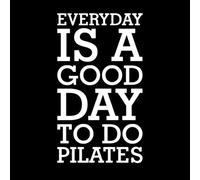 Estudio de Yoga Pilates Todos los días son buenos para hacer Pilates Calcomanías de pared de papel adhesivo 30x52.6cm Fácil instalación Blanco