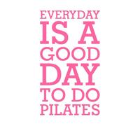 Estudio de Yoga Pilates Todos los días son buenos para hacer Pilates Calcomanías de pared de papel adhesivo 45x78.9cm Decoración de carrocerías Rosa