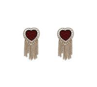 Estudio del corazón para Mujeres Fashion Needle Tassel Party Jewellry Pendientes de Alta Gama