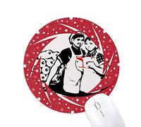 Estudio del Libro Rojo de China Patron de Mujeres Wheel Mouse Pad de Goma roja Redonda