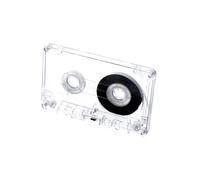 Estudio en blanco, casete, 3 longitudes de tiempo, diseños de banda visibles, reproducción de sonido clara para entrevistas, conferencias, bandas de ejercicio, espacios en blanco de plástico