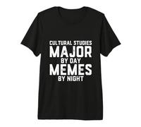 Estudios Culturales Major by Day Memes Noche Semiótica Hegemonía Camiseta Premium