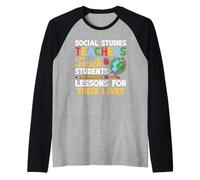 Estudios Sociales Lecciones Profesores Estudios Sociales Profesor Camiseta Manga Raglan