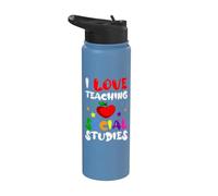 Estudios Sociales Profesor Profesor Educador Escolar Trabajador Stainless Steel Insulated Water Bottle