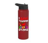 Estudios Sociales Profesor Profesor Educador Escolar Trabajador Stainless Steel Insulated Water Bottle