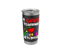 Estudios Sociales Profesor Profesor Educador Escolar Trabajador Vaso térmico de acero inoxidable de doble pared
