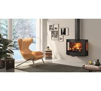 ESTUFA A LEÑA 8,3KW MODELO ELYPS WALL DE DENIA STOVE