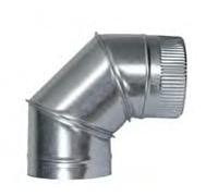 Estufa codo galvanizado rizado 90º de 200 cgs20090
