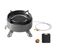 Estufa con quemador para acampar - cocina compacta para exteriores a prueba de, herramienta de cocina portátil, accesorio para estufa para mochileros | El diseño proporciona una llama estable