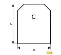 Estufa Cristal Placa Inferior Chapa de Protección Chispa Plancha Vidrio Horno