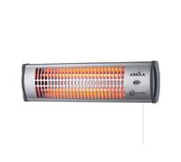 Estufa cuarzo tioman 1200w negro/plata 2 pot. control cadena de tiro