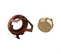 Estufa de ajuste de llama sin esfuerzo con control de cocción a fuego lento integrado y tapa de extinción segura para un manejo más seguro después de su uso (marrón)