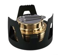 Estufa de ajuste de llama sin esfuerzo con control de cocción a fuego lento integrado y tapa de extinción segura para un manejo más seguro después de su uso (verde)