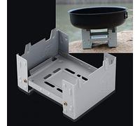 Estufa de Alcohol 95 x 75 mm Combustible de alcohol sólido Ejército al aire libre Camping Estufa de bolsillo portátil plegable Quemador