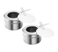 Estufa de alcohol de 2 piezas: quemador recto de bioetanol con tapa para y soporte para combustible sólido y líquido Estufa portátil para exteriores para camping, picnic, barbacoa