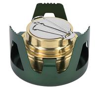Demeras Estufa de Alcohol de Cobre Ultraligera portátil para Acampar Mini Cocina de Alcohol Quemador de Alcohol Estufa de Combustible de Alcohol para cocinar al Aire Libre Picnic BBQ(Verde)