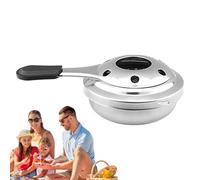 Estufa de alcohol | Estufa de olla de alcohol portátil de acero inoxidable | Mini fondue de queso de chocolate, equipo de cocina , accesorios de camping ligeros con mango anticombustión para