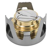 Estufa de Alcohol de cobre ultraligera portátil para acampar Mini cocina de alcohol quemador de Alcohol estufa de combustible de Alcohol para cocinar al aire libre Picnic BBQ(gris)