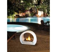 Purline Biochimenea de suelo 2000W diseño semicircular en acero