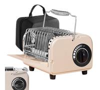 Estufa de calefacción al aire libre - Estufa de camping | Estufa de calefacción multifuncional | Estufa plegable compacta de acero inoxidable, 1200 W, regulación de temperatura sin niveles, seguro