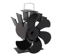 Estufa de Calor con Ventilador de 6 Aspas, Solución de Calefacción Ecológica para Chimenea, Estufa de Queroseno, Aleación de Aluminio