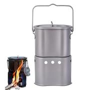 Estufa De Camping Con Quemador | Portátil de Titanio | Estufa de Cocina para Exteriores | para Senderismo Picnis Mochileo Patio Trasero Hoguera y Viajes
