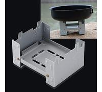 Estufa de Camping, Estufa de Bolsillo PortáTil, Estufa de Campamento Plegable Ultraligera, Quemador de Combustible, 95X75mm, Estufa de Combustible SóLido, Ideal para Viajes, Emergencias, Camping.