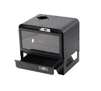 Estufa de camping - Estufa de leña de acero al carbono para exteriores con vidrio microcristalino y cajón de cenizas, ideal para tiendas de campaña y cocina al aire libre