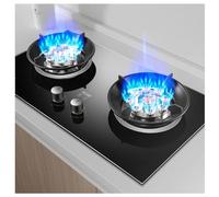 Estufa De Cocina Con Llama Ajustable - Vidrio Templado Estufas De Gas Butano, Quemador Doble, Estufa De Gas Casera Fácil De Limpiar, Cocina De Gas De Dos Fuegos Con Función De Temporizador ( Size : LP
