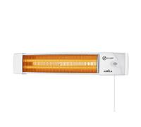 Estufa de cuarzo africana 1200w blanco 2 potencias control cadena de tiro 10,4x57x10,8 cm