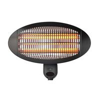 Estufa de cuarzo negra, 2000w, 3 niveles de potencia, 3m de alcance