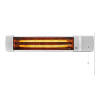 Estufa de cuarzo para baño. 2 potencias: 600 y 1200 W. 2 barras de cuarzo. Pantalla orientable. Interruptor de tirador.
