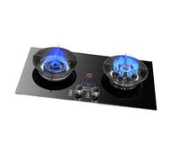 Estufa De Doble Quemador Con Encendido Automático, Estufa De Camping Portátil De Vidrio Templado For Exteriores, Compatible Con GLP O Gas Natural, 5,2 KW De Alta Potencia.(LPG)