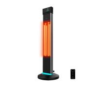Estufa de exterior cecotec readywarm 2000 power tower 2000w mando a distancia negro
