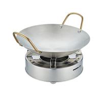 Estufa de exterior - Mini estufa de alcohol, estufa de alcohol portátil, juego de ollas de secado de llama ajustable con mini olla de acero inoxidable | Para camping senderismo viaje picnic C