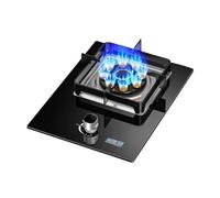 Estufa De Gas De 1 Quemador,Estufa De Encimera De Alto Calor De 9 Cavidades De 9,8 KW,Temporizadores Independientes Dobles Equipados Y Dispositivo De Protección Contra Llamas(NG)