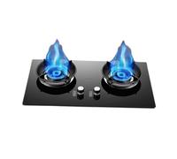 Estufa De Gas De 2 Quemadores, 5.0 KW, Estufa De Encimera Con Anillo De Fuego, Placa De Cocción De Vidrio Templado, Kit De Suministro De Gas GN/GLP(NG)