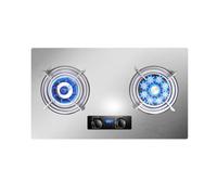 Estufa de gas de 2 quemadores, panel de acero inoxidable con protección contra llamas, 5,2/8,5 KW, perfecta para la cocina del hogar