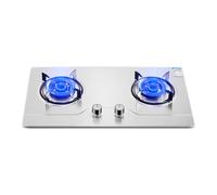 Estufa de gas de doble quemador con cubierta de cobre puro, GLP/gas natural de doble propósito, placa de cocción de acero inoxidable de 5,2 kW, ideal for cocinar al aire libre(NG)
