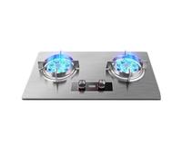 Estufa de gas de dos quemadores, 5,2 kW, alta potencia, de sobremesa de acero inoxidable, con protección contra el apagado, fácil de limpiar.(NG)