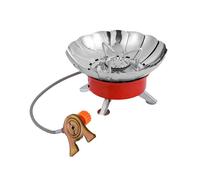 Estufa de Gas de Loto de Encendido PiezoeléCtrico a Prueba de Viento Cocina al Aire Libre Quemador de Gas Utensilios de Cocina con Adaptador para