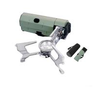 Estufa de gas plegable portátil de 2600 W con válvula de casete magnética, flujo de gas ajustable y bolsa de transporte para cocinar y asar (hoja de pino verde)