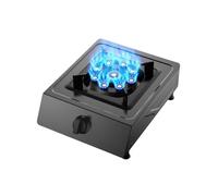 Estufa De Gas Portátil, Alta Eficiencia 9 Cavidades 5,2 KW, Encimera Un Solo Quemador Acero Inoxidable, Con Protección Contra Fallos Llama, For Cocción Emergencia(LPG)