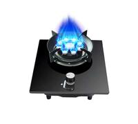 Estufa De Gas Portátil, Cocina De Gas De Un Solo Quemador, Encimera De Alto Calor De 9 Cavidades De 5,0 KW, Con Manguera Y Abrazadera Y Panel De Vidrio Templado(NG)